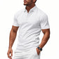 🏆Last Day Special Price ￡12.99!!💐💞50K+ SOLD!👔⚡ 50% OFF! Men's Lapel Tee – Wrinkle‑free, quick‑dry fabric. Tailored fit, 5 colors. Machine washable. 🛡️🕊️