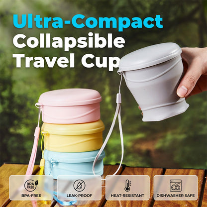 🥛LAST DAY SALE 60% OFF⚡50K+ SOLD🍹Collapsible Silicone Travel Cup with Lid