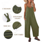 🎁Summer Hot Sale - ONLY ￡12.99!!⏳Loose Sleeveless Wide-Leg Jumpsuit with Pockets - Stretchy & Flowy