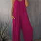 🎁Summer Hot Sale - ONLY ￡12.99!!⏳Loose Sleeveless Wide-Leg Jumpsuit with Pockets - Stretchy & Flowy