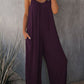 🎁Summer Hot Sale - ONLY ￡12.99!!⏳Loose Sleeveless Wide-Leg Jumpsuit with Pockets - Stretchy & Flowy