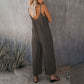🎁Summer Hot Sale - ONLY ￡12.99!!⏳Loose Sleeveless Wide-Leg Jumpsuit with Pockets - Stretchy & Flowy