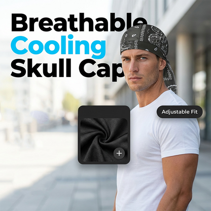 🏆Surprise Price: Only £6.99!!🔥Unisex Breathable Skull Cap with Adjustable Ties