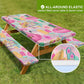 🏖️Summer Hot Sale - Up to 70% OFF⚡50K+ SOLD!🧺 RNOONY Stretch Picnic Tablecloth Set | Bench Covers + Carry Bag Included  🧺
