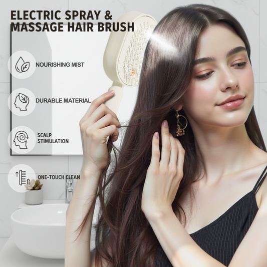 🪥Summer Hot Sale - Up to 70% OFF⚡50K+ SOLD!🪮Electric Spray & Massage Hair Brush💧