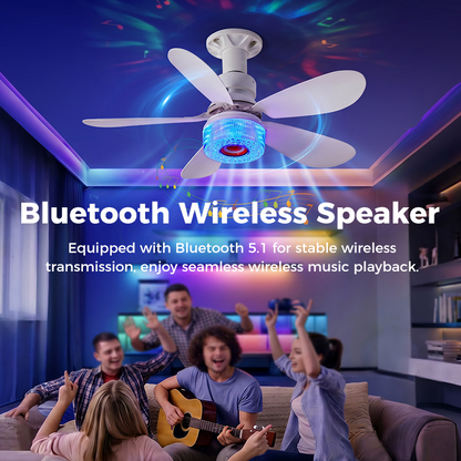 🌀 💗LAST DAY SALE 60% OFF⚡50K+ SOLD💕 3-in-1 Ceiling Fan with Light & Bluetooth – RGB, Quiet, Smart 💡