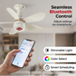 🌀 💗LAST DAY SALE 60% OFF⚡50K+ SOLD💕 3-in-1 Ceiling Fan with Light & Bluetooth – RGB, Quiet, Smart 💡