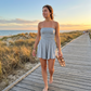🏆Limited Time Special Price ￡13.99!!✨Women Strapless Tube Dress Summer Beach Ruched Romper