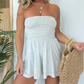 🏆Limited Time Special Price ￡13.99!!✨Women Strapless Tube Dress Summer Beach Ruched Romper