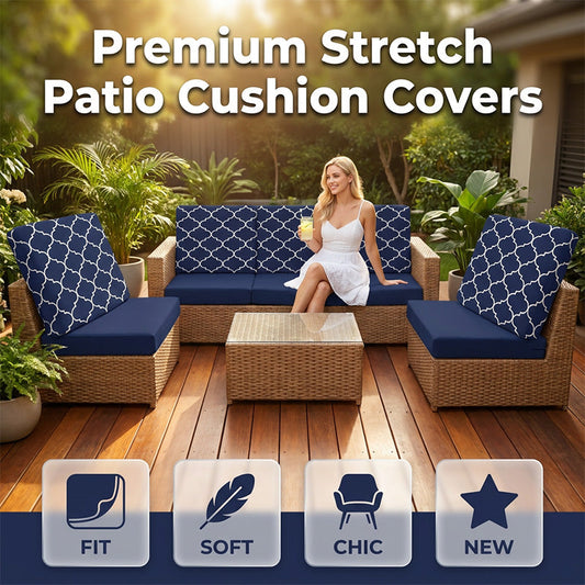 💗LAST DAY SALE 60% OFF⚡50K+ SOLD💕Patio Sofa Cushion Cover – Stretch, Water-Resistant ✨