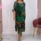 Flower Printed Bat Sleeve Dress