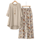 💗LAST DAY SALE 60% OFF⚡50K+ SOLD💕Women’s Cotton-linen Short-sleeved Top and Loose-fit Trousers Summer Set