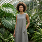 🏆Surprise Price: Only £14.99!!🔥🌿Women's Sleeveless Round Neck Casual Dress Loose Fit Linen-Look Maxi Dress with Pockets