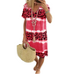 🌈2026 Summer Hot Sale 50% OFF!✨Women's Casual Tie Dye Leopard Print V-Neck Dress