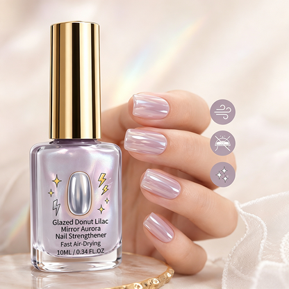 💜💅Last Day-Buy 1 Get 1 Free：ONLY ￡9.99!!!✨Lilac Glossy Mirror Nail Strengthener