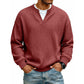🔥LAST DAY SALE ONLY ￡13.99!!✨ Timeless Comfort | Men's Textured Waffle Layered-Look Long-Sleeve Tee