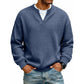 🔥LAST DAY SALE ONLY ￡13.99!!✨ Timeless Comfort | Men's Textured Waffle Layered-Look Long-Sleeve Tee