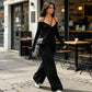 🥳AUTUMN HOT SALE🥳🍂50K+ SOLD!💥50% OFF! Women's Elegant Halter Neck Deep V Jumpsuit