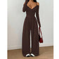 🥳AUTUMN HOT SALE🥳🍂50K+ SOLD!💥50% OFF! Women's Elegant Halter Neck Deep V Jumpsuit
