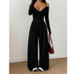 🥳AUTUMN HOT SALE🥳🍂50K+ SOLD!💥50% OFF! Women's Elegant Halter Neck Deep V Jumpsuit