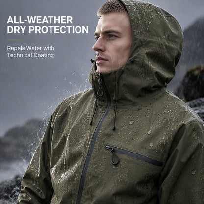 ⛈️LAST DAY 60% OFF🌧️🧥 Men's Outdoor Waterproof Hooded Jacket☔