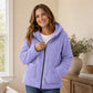 ⏳🍂LAST DAY SALE ONLY ￡16.99!!📢Women's Casual Plush Hooded Jacket