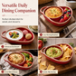 💖Black Friday Mega Deal – 50% off!💖Retro Ceramic Divided Baking Dish with Single Handle
